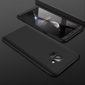 Силиконов калъф лице и гръб 360 градуса Slim FULL Body Cover за Samsung Galaxy A6 2018 A600F черен